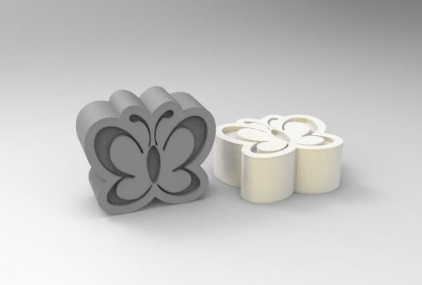 Molde de Silicone Borboleta 2 Cavidades