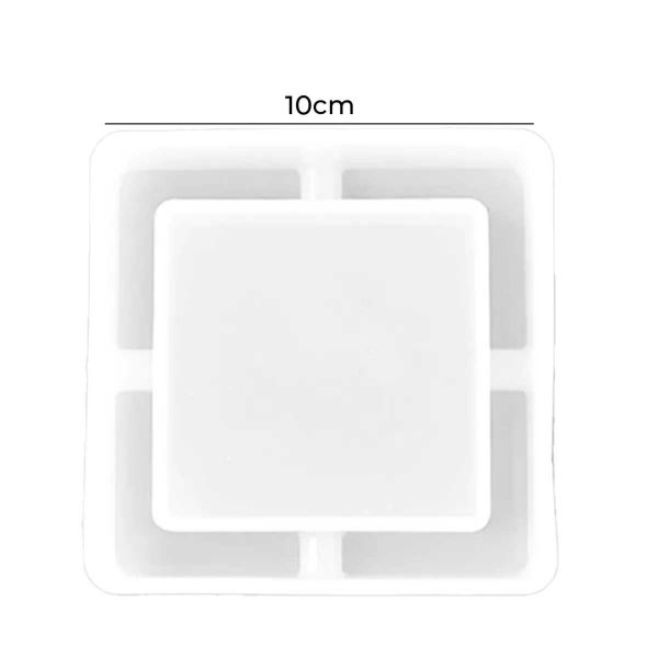 Molde de Silicone Formato Cinzeiro Quadrado
