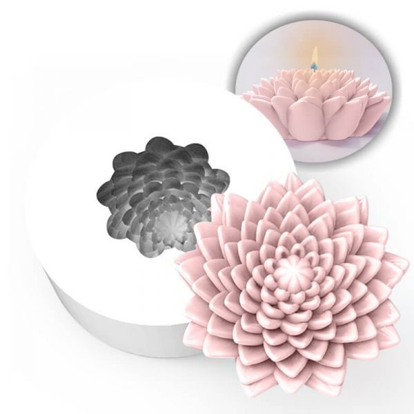 Molde de Silicone Flor de Lotus