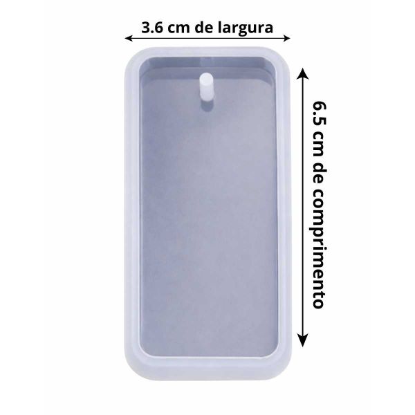 Molde De Silicone Formato Tag Pequena para Chaveiros