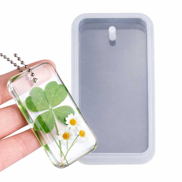 Molde De Silicone Formato Tag Pequena para Chaveiros