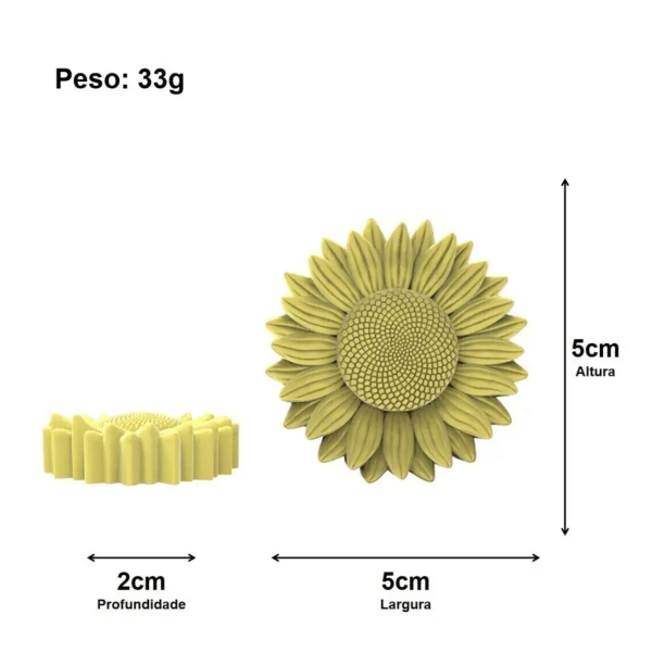 Molde De Silicone Girassol