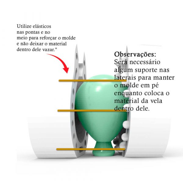 Molde de Silicone Mini Balão de Ar