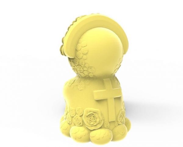 Molde de Silicone Nossa Senhora com Terço 6cm