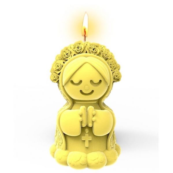 Molde de Silicone Nossa Senhora com Terço 6cm