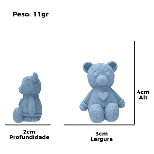 Molde de Silicone Ursinho com Camiseta
