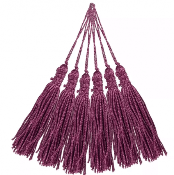 Pingente de Seda Tassel Franja Beterraba 7cm (10 Un)