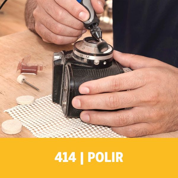 Dremel Disco De Feltro Para Polir De 12,7mm Para Metal, Pedras E Vidro (Modelo 414)