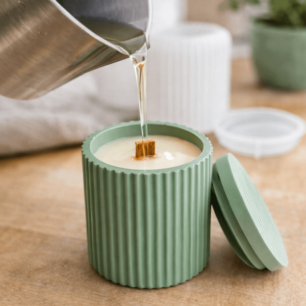 Molde de Silicone Pote com Tampa Modelo 3