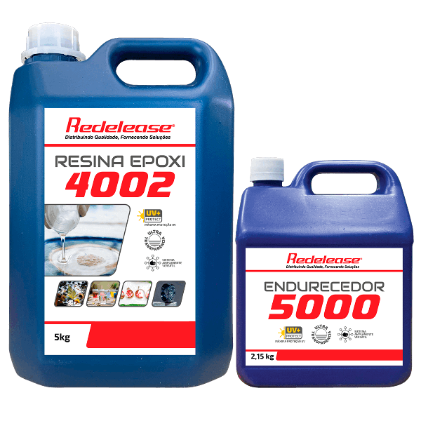 Resina Epoxi 4002 Alta Viscosidade ULTRA TRANSPARENTE e Proteção UV Com Endurecedor (7,150 Kg)