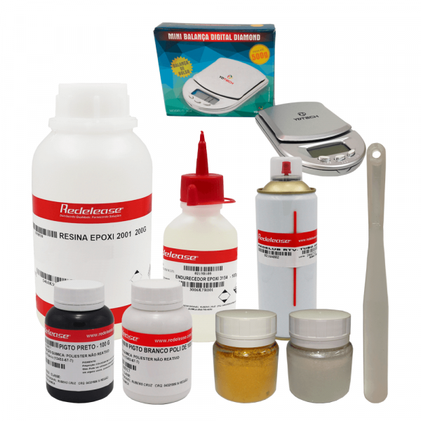 Kit de Resinas, pigmentos e ferramentas curso Resina LAB (Opção 1)