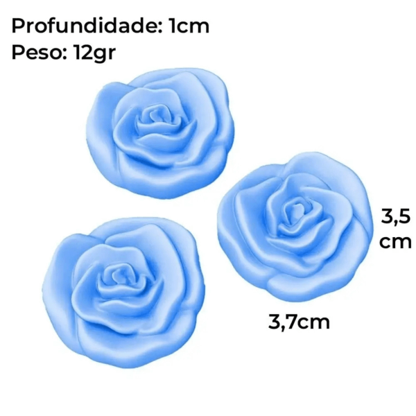 Molde de Silicone Rosas 3 Cavidades