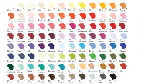 Kit com Todas as Tintas Acrílicas Acrilex Nature Colors (95 cores)
