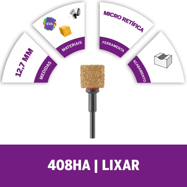 Tubo de lixa Dremel Max Life 12,7mm de grão grosso (Modelo 408HP)