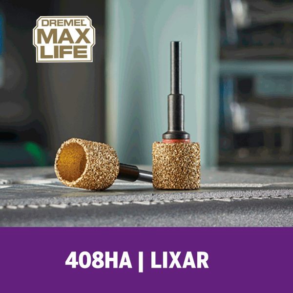 Tubo de lixa Dremel Max Life 12,7mm de grão grosso (Modelo 408HP)
