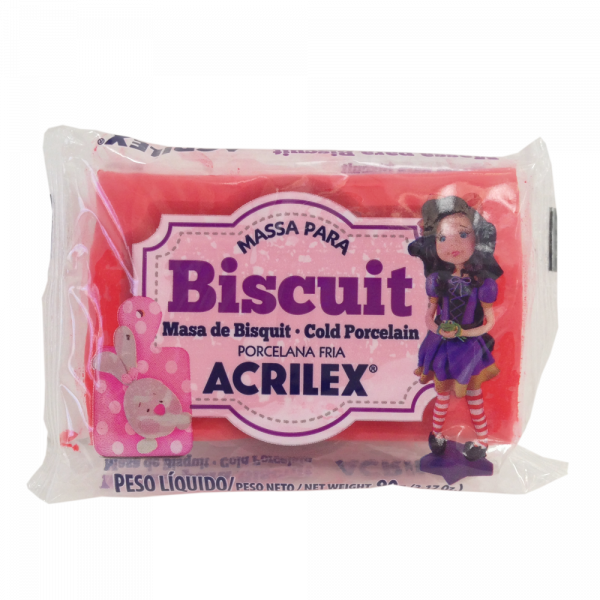 Massa para Biscuit Vermelho Vivo Acrilex (90 g)