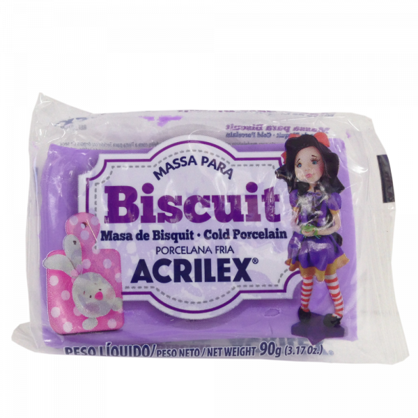 Massa para Biscuit Violeta Acrilex (90 g)