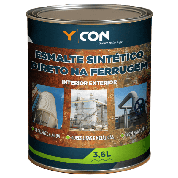 Ycon Building Esmalte Cinza Dupla Ação Brilhante Anticorrosivo (3,6 L)