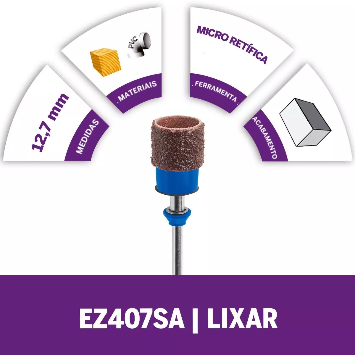 Dremel Haste Para Lixar De 12,7mm (EZ407SA) - Madeira, Fibra de