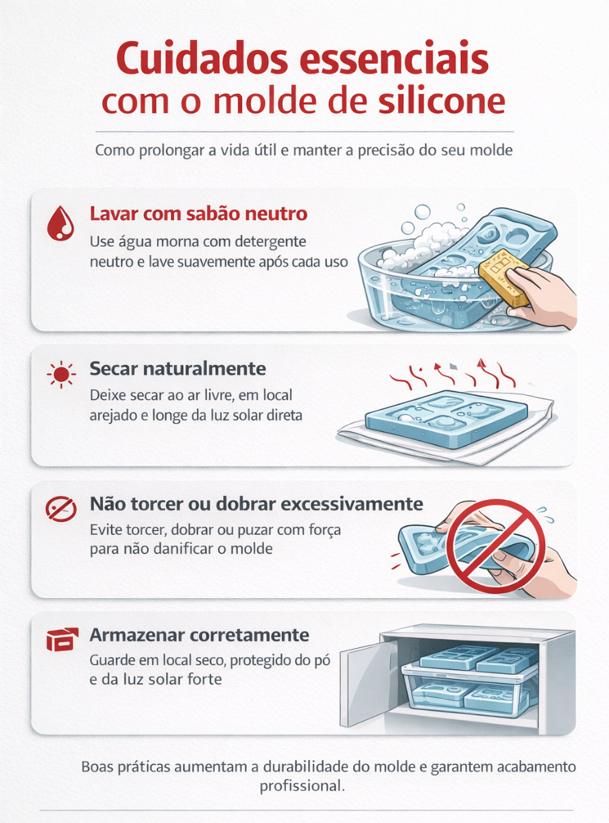 Redelease - infográfico sobre moldes de silicone